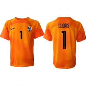 Frankrike Hugo Lloris #1 Målvakt Hemmakläder VM 2022 Kortärmad